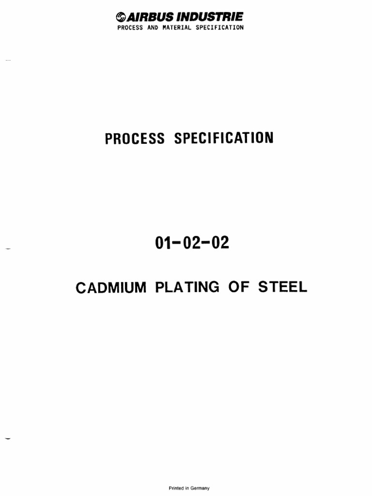 Airbus PMS 010202 Cadmium Plating of Steels PDF