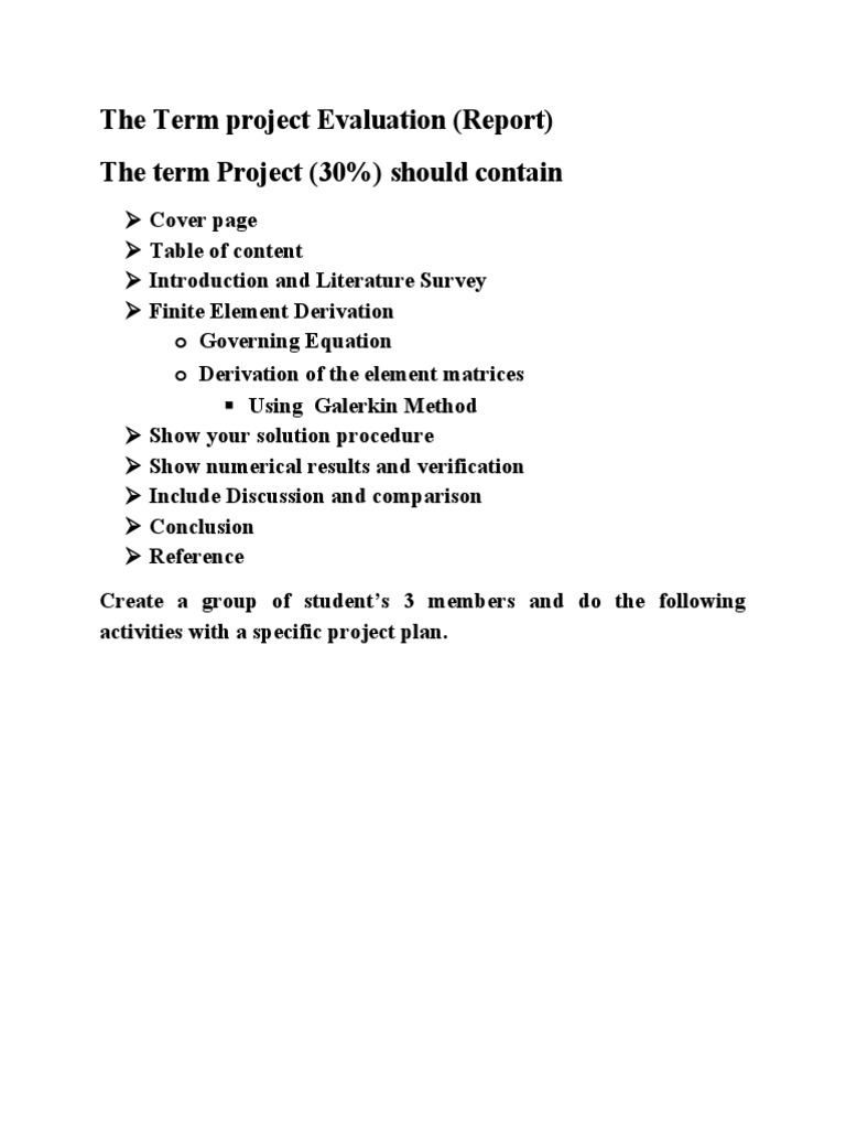 FEM Project Evaluation Report | PDF | Computers