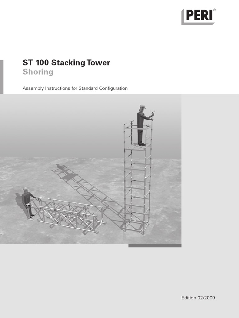 ST 100 Stacking Tower: Shoring | PDF | Scaffolding | Crane (Machine)