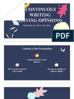 Continuous Writing Giving Opinion