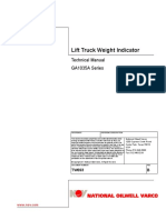 Lift Truck Weight Indicator: Technical Manual GA1035A Series