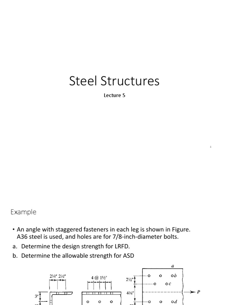 Staggered Fasteners in Steel Design | PDF | Fracture | Strength Of ...