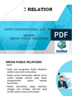 Public Relation: Ghita Yasaningthias, S.Si., M.M. Materi: Media Public Relations