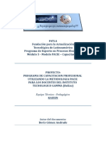 Proyecto de Capacitación Docente - FATLA - PACIE   FASE INVESTIGACION v 2.0