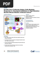 B Cells and T Follicular Helper Cells Mediate Response To Checkpoint Inhibitors in High Mutation Burden Mouse Models of Breast Cancer