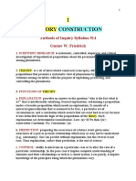 1 Theory Construction: Methods of Inquiry Syllabus:514 Gustav W. Friedrich