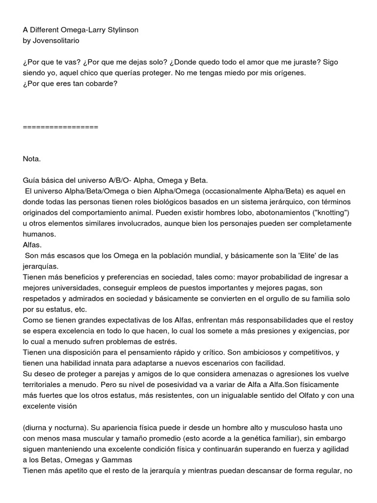 A Different Omega Ls 1 El Embarazo Demonios a different omega ls 1 el embarazo