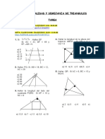Proporcionalidad y semejanza de triángulos: problemas resueltos