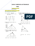 Proporcionalidad y Semejanza de Triangulos Tarea Semana 6 (5° Uni)