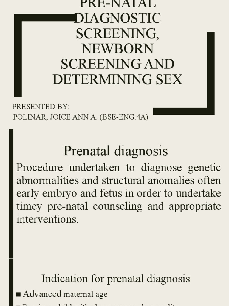 Prenatal and Newborn Screening Guide | PDF | Prenatal Development ...