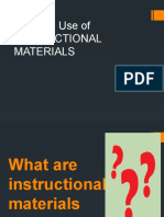 Effective Use of Instructional Materials