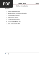 Dbms Chapter Three Is304 Database Normalization