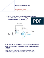 Assignment 08 (CLO2) - ICQ, ICsat, Load Line Analysis