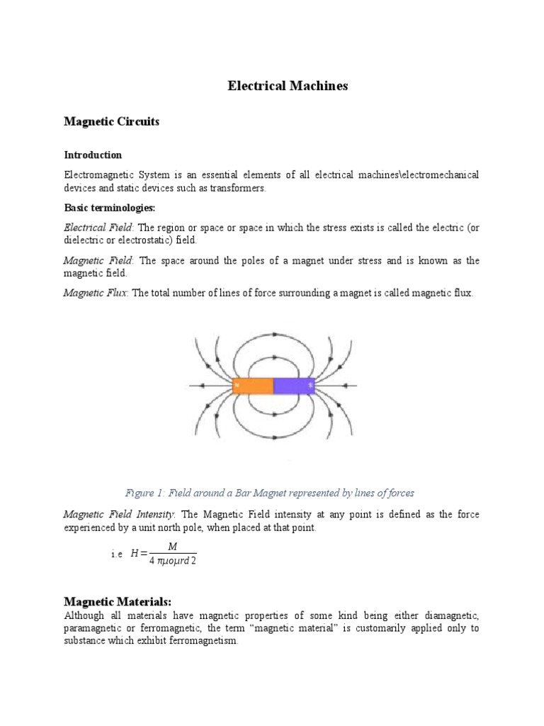 Electrical Machines: Magnetic Circuits | PDF | Electromagnetic ...