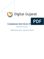 Common Services Portal: Digital Gujarat Portal - Citizen User Manual