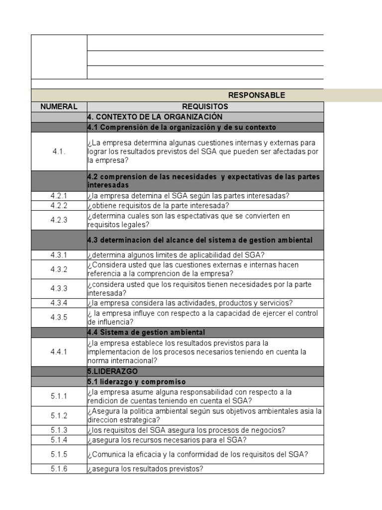 Evaluacion de Auditoria Iso 14001 | PDF | Planificación | Auditoría