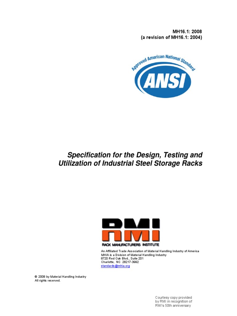 ANSI - Testing - Standards - MH16.1 2008 PDF | PDF | Technology ...