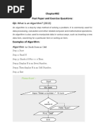 Chapter 02 past paper and excercise questions