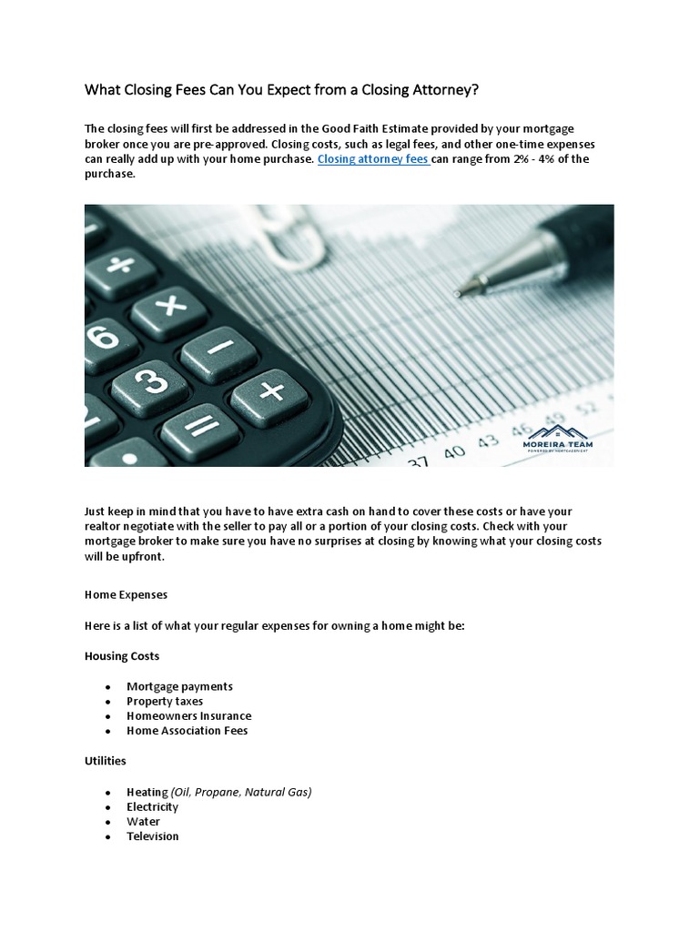 Closing Attorney Fees PDF Title Insurance Mortgage Broker