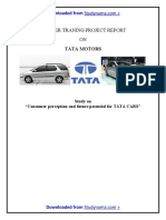 TATA Motors - MBA Summer Training Project Report - Consumer Perception and Analysis of Future...docx