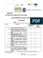 Fisa de Autoevaluare Portofoliu de Progres