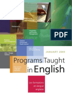Programme Taught in English All Programs