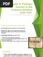Chapter 9: Finding A Solution To The Problems Between 1940-1947