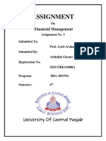 Assignment: University of Central Punjab