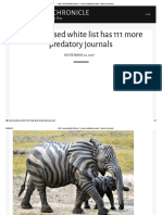 111 Predatory UGC's Revised White List Has 111 More Predatory Journals - Science Chronicle
