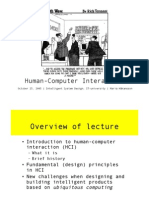 Human-Computer Interaction: October 25, 2005 - Intelligent System Design, IT-university - Maria Håkansson