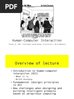 Human-Computer Interaction: October 25, 2005 - Intelligent System Design, IT-university - Maria Håkansson