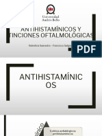 Antihitamínicos y Tinciones Oftalmológicas PDF