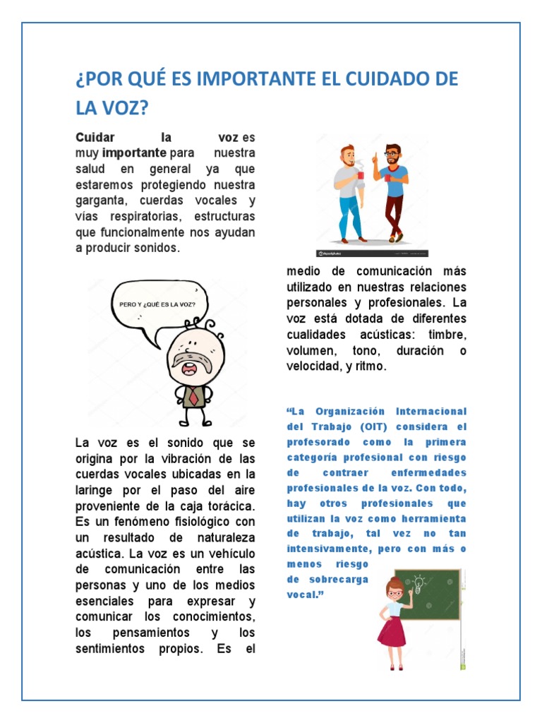 Importancia del Cuidado de la Voz | PDF | Estudios de idiomas ...