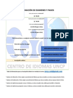 Información de Pagos para Examenes