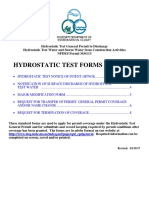 Hydrostatic Test Permitting and Discharge Forms