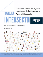 Catastro de Líneas de Ayuda Remota en Salud Mental y Apoyo Psicosocial en Contexto de COVID19