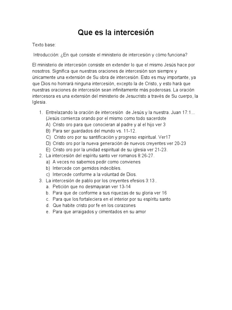 El Poder de la Intercesión Cristiana | PDF | Religión y espiritualidad