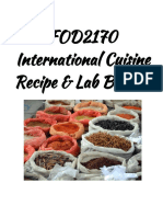 Fod2170 International Cuisine Recipe Lab Booklet