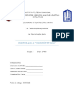 Practica de corrosion en casa Esiqie