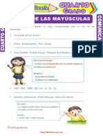 Uso de Las Mayúsculas para Cuarto Grado de Primaria