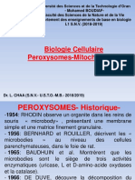 Cours - DR CHAA - Biologie Cellulaire - Peroxysomes - Mitochondries - 2018 - 2019