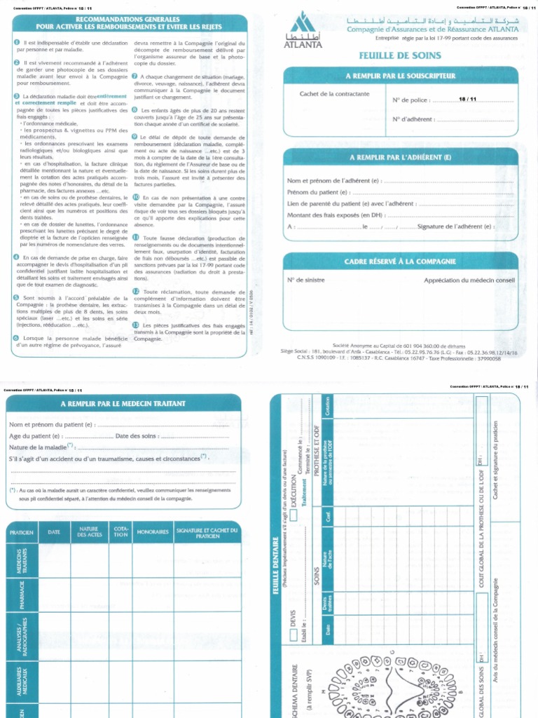 Feuille De Soins Atlanta 18 Pdf