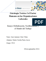 Neoliberalismo, Globalizacion y El Trabajo