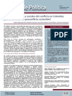 Costos Economicos y Sociales Del Conflicto