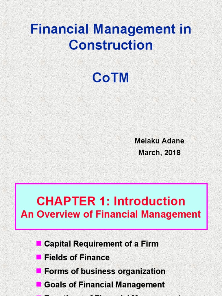 Financial Management in Construction | PDF | Equity (Finance) | Debt