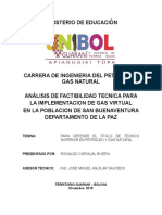 Análisis de factibilidad técnica para implementar gas virtual en San Buenaventura