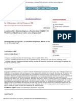 La Atención Odontológica A Pacientes COVID-19 Positivo ¿Qué Hacer Ante Una Urgencia