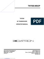 TW7000-MSOP: TW7000 HF Transceiver Operator Manual