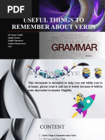 Useful Things To Remember About Verbs - 9th Grade Grammar