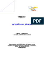 MODULO DE MATEMATICAS  BÁSICAS